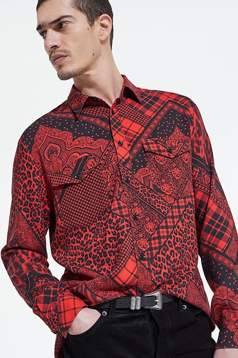 CHEMISE MANCHES LONGUES BLACK - RED 5