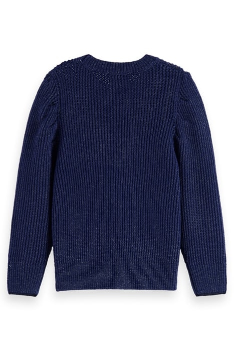 PUFFED SLEEVED PULLOVER NAVY BLUE 4
