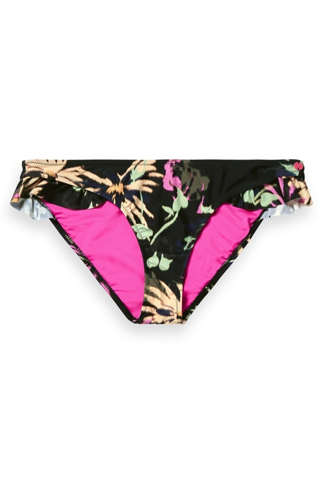 BIKINI BOTTOM WITH RUFFLE ASTER BLACK 3