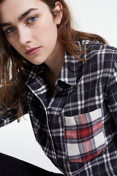 CHEMISE A CARREAUX ET POCHES CONSTRATEES BLACK 6