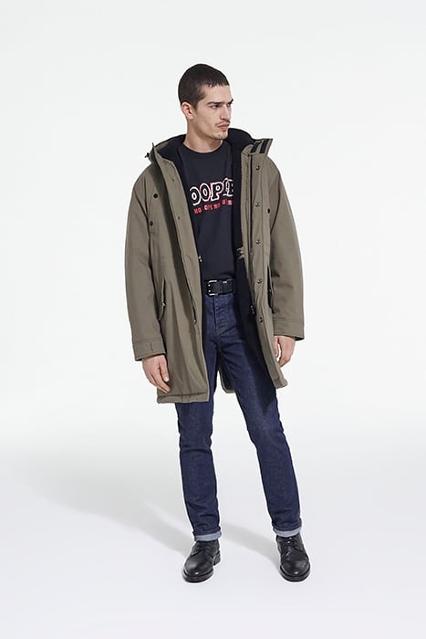 PARKA DOUBLEE DE FAUX MOUTON ALGUE 3