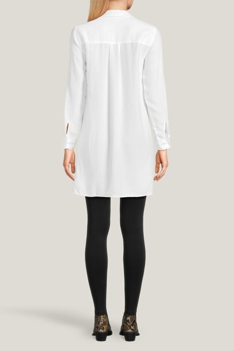 LONG SLEEVE A-LINE DRESS WHITE 2