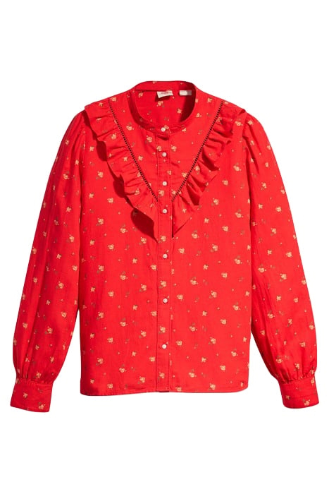 CARINNA BUTTON-DOWN SHIRT RED 3