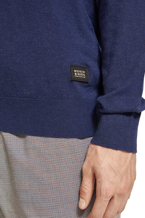 REGULAR FIT ESSENTIALS CREW IN ECO VERO DENIM BLUE 6