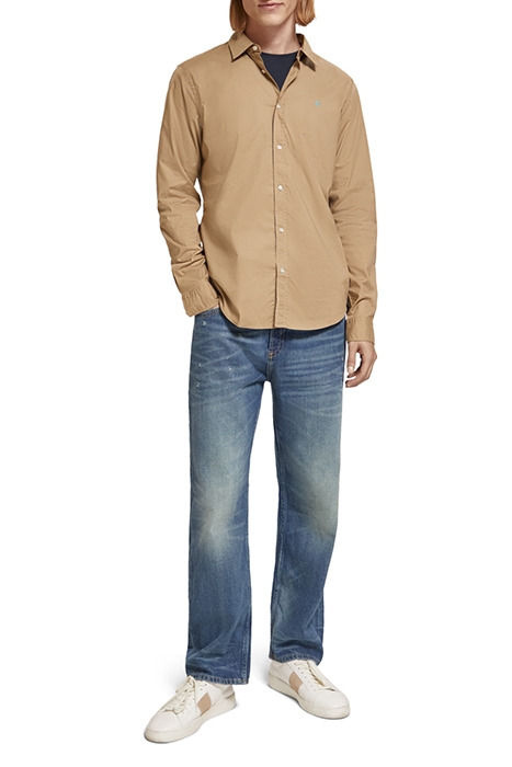 ESSENTIAL SOLID POPLIN SHIRT TAUPE 3