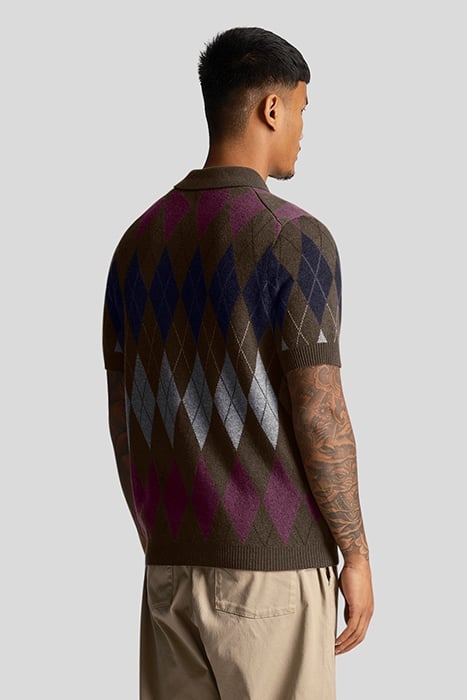 BRITISH ARGYLE POLO OLIVE 2