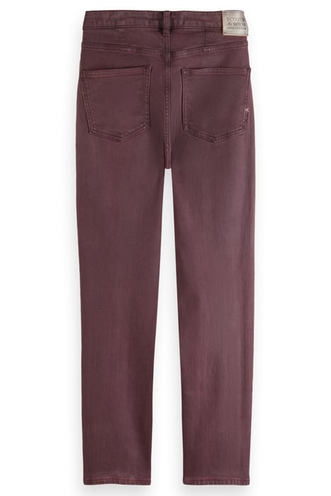 HIGH FIVE SLIM JEANS — COATED COLOURS BORDEAUX 2