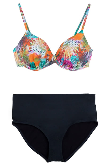 WOMEN'S BODYLIFT SWIMSUIT PAOLA TWO PIEC NIGHT GREY-WHITE MU 1