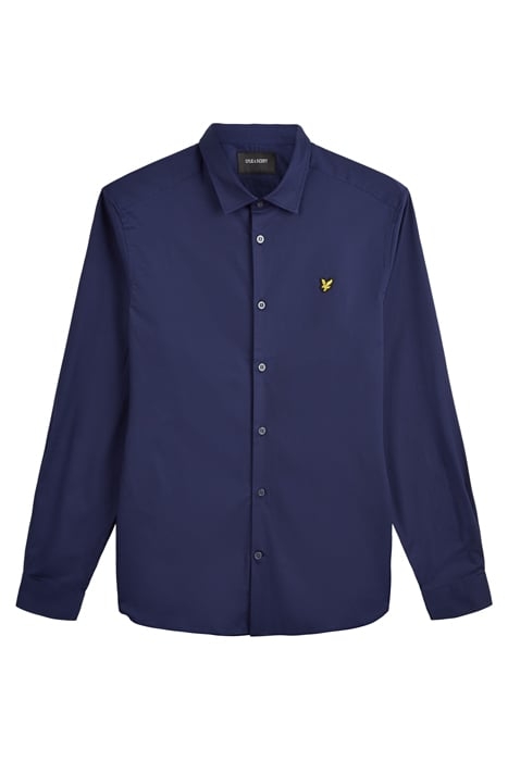 LS SLIM FIT POPLIN SHIRT NAVY 4