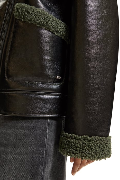 FAUX SHEARLING JACKET EVENING BLACK 8