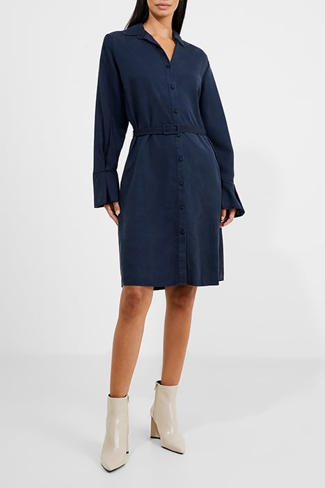 ANDREA LYOCELL LS SHIRT DRESS BLUE 2