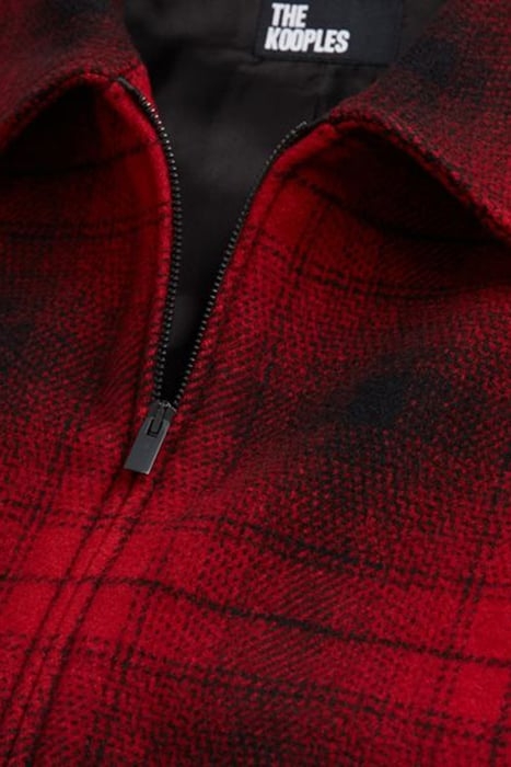 BLOUSON CARREAUX ROUGE ET NOIR ZIPE RED / BLACK 4