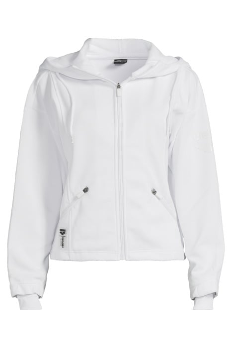 WOMAN HOODIE FULL ZIP OPTICAL WHITE 3