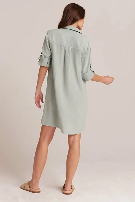 LONG SLEEVE A-LINE DRESS OASIS GREEN 2