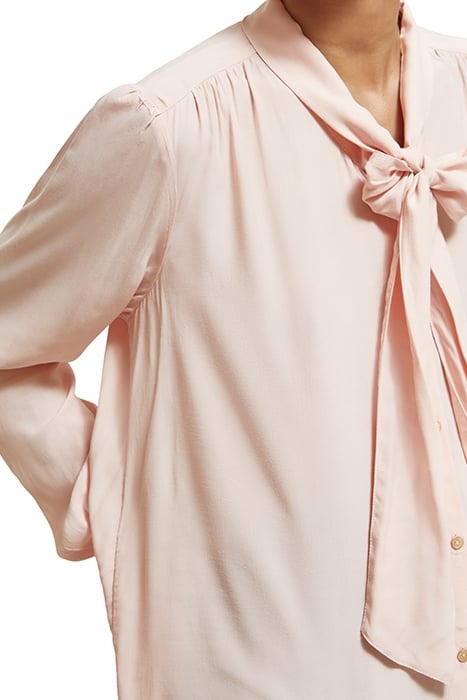 SHIRT WITH TIE NECK PALE PINK 6