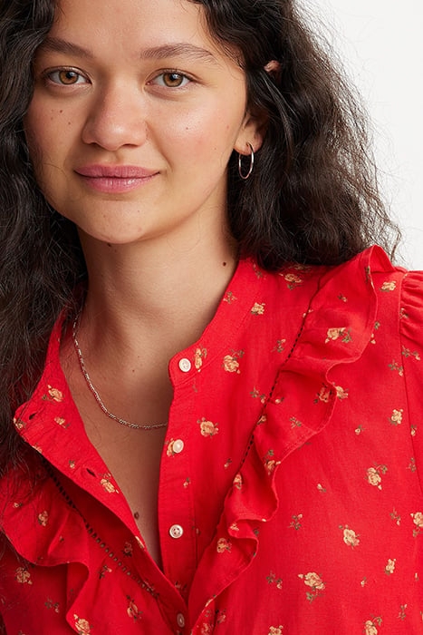 CARINNA BUTTON-DOWN SHIRT RED 5