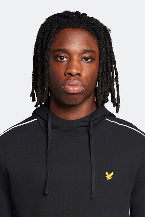 HOODIE WITH CONTRAST PIPING TRUE BLACK 5