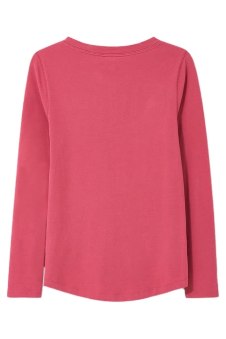 HAILEY HENLEY PJ TOP DEEP PINK 3