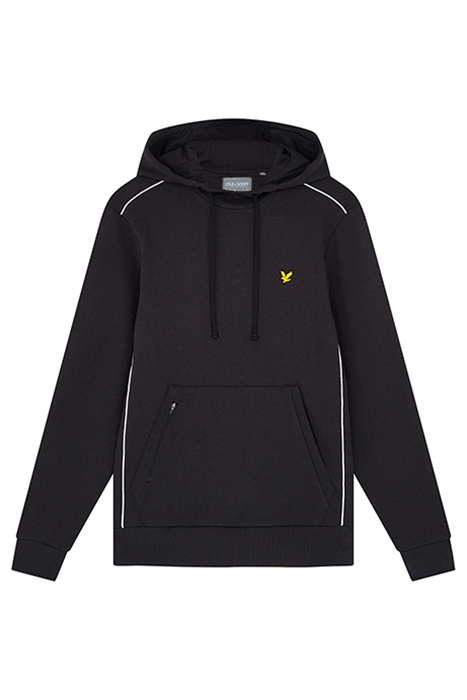 HOODIE WITH CONTRAST PIPING TRUE BLACK 4