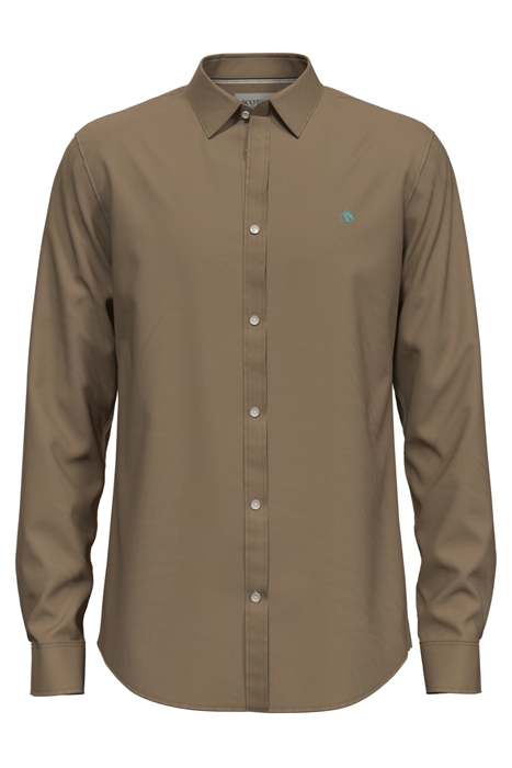 ESSENTIAL SOLID POPLIN SHIRT TAUPE 4