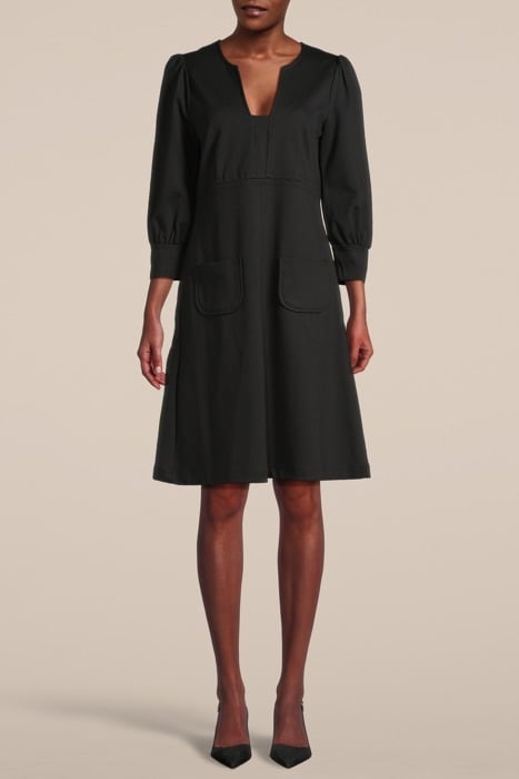 DRESS WITH POCKETS PUNTO MILANO BLACK 1
