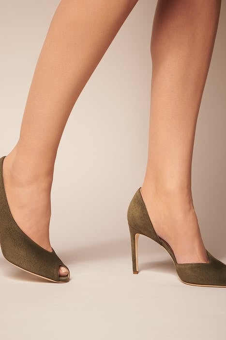 KAYLEIGH PEEP TOE COURT KHAKI 2