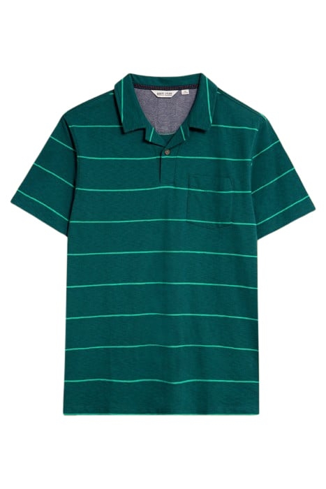 JACQUARD STRIPE POLO TEAL 3