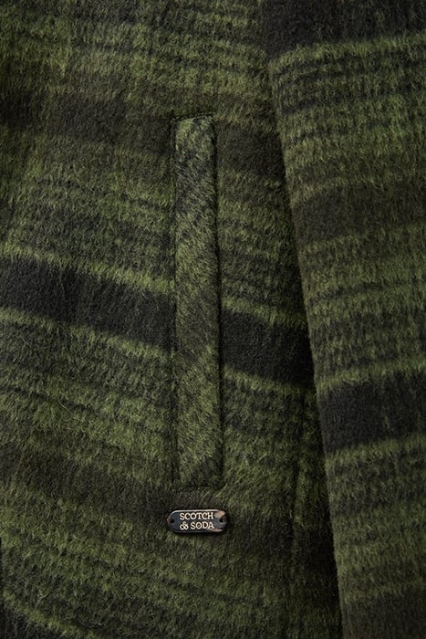 BRUSHED PLAID JACKET FIR GREEN/BLACK PLAID 6