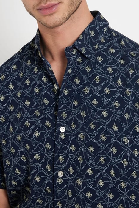 SS COLLIN AOP SHIRT SMART BLUE ROPE SMAL 6