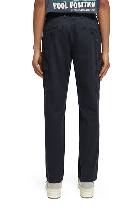 STUART- GARMENT-DYED PIMA COTTON CARGO PANT NAVY 2