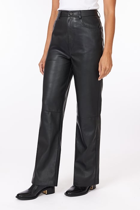 JEAN STYLE FAUX LEATHER PANT BLACK 5