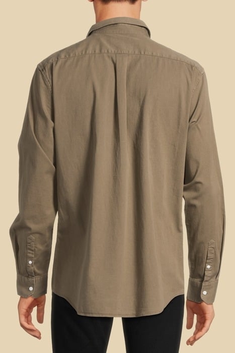 CHARLES ITALIAN COLL OLIVE CASUAL SHIRT MORNING 2