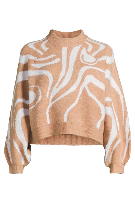 SWIRL CREW TAN/IVORY 4