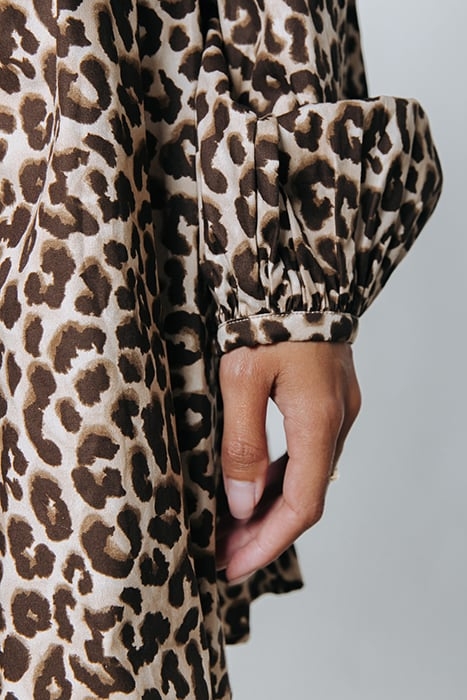 MINON LEOPARD MINI DRESS SAND 7