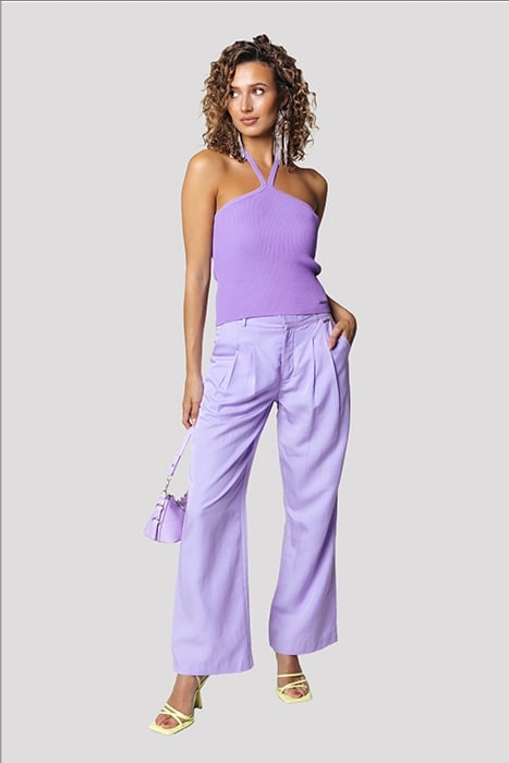WENDE UNI LOW WAIST PANTS PASTEL LILAC 1