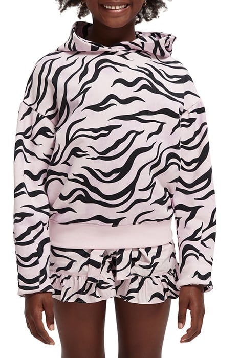 GIRLS LOOSE-FIT ALL-OVER PRINTED HOODIE COMBO L 1