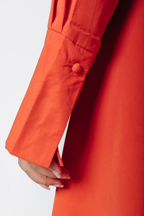 HETTE UNI WRAP MINI DRESS BRIGHT ORANGE 7