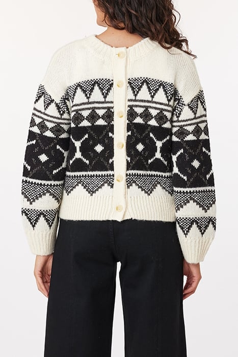 SWEATER CARDIGAN EGGNOG/CHAMPAGNE 6