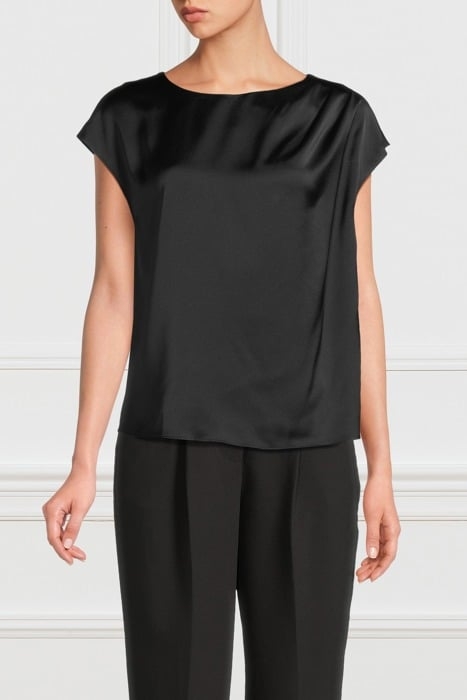 MARCIANO BY GUESS GRACE TOP JET BLACK BLOUSE 1
