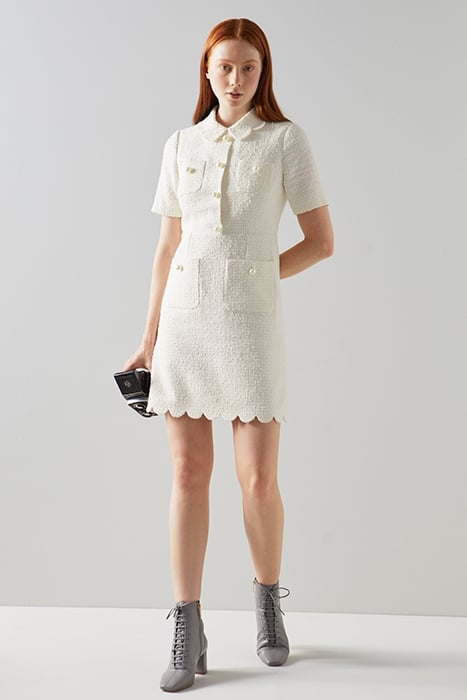 DR VENETIA TWEED SCALLOP CREAM 3