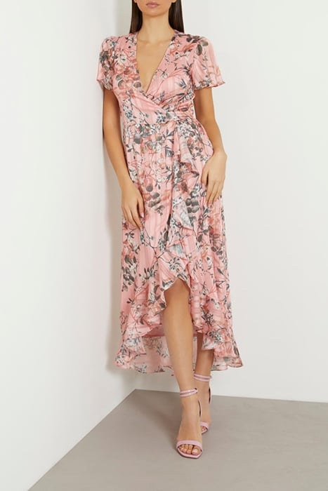 NEW JUNA LONG DRESS EUCALYPTUS FLORAL PR 1