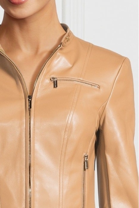 RORY BIKER JACKET SAHARA TRIP LEATHER & MULTI 4