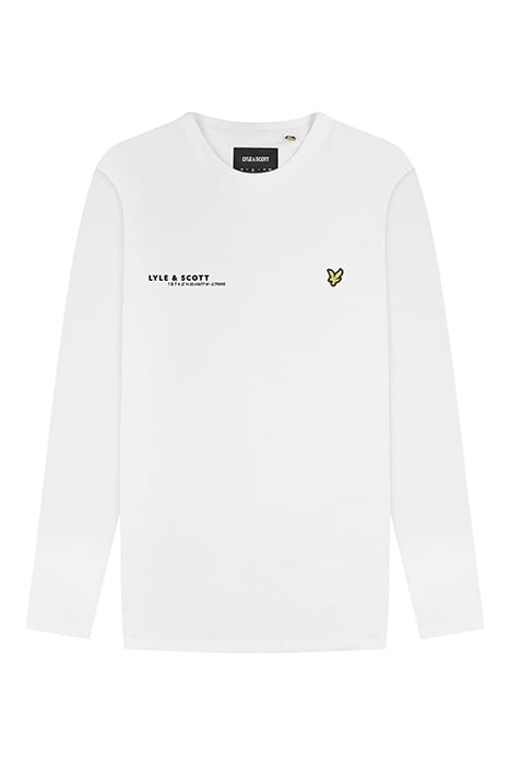 CO-ORDINATE PRINT PLAIN LONG SLEEVE T-SHIRT WHITE 4