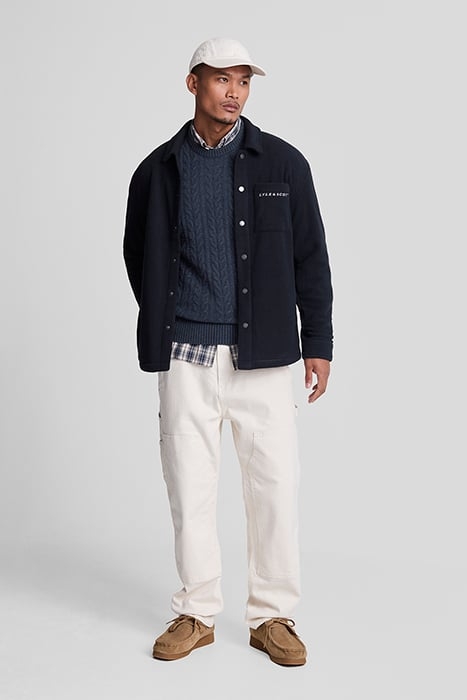 CABLE CREW NECK JUMPER DARK NAVY MARL 4