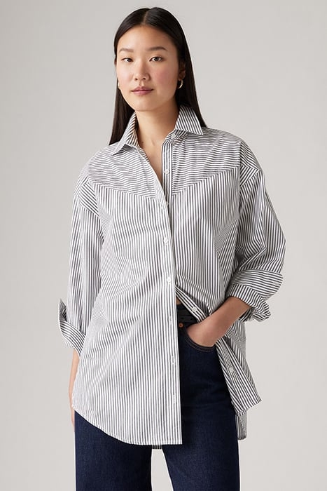 PIECED BUTTON-DOWN SHIRT WHITE 4