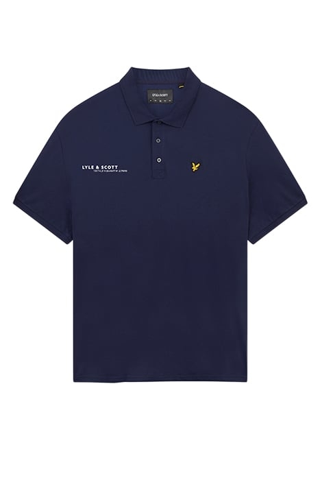 CO-ORDINATE PRINT PLAIN POLO SHIRT NAVY 4