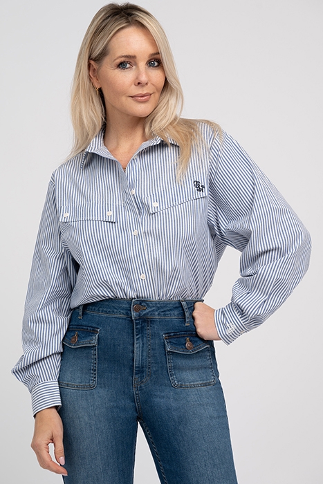 ALEXIS SHIRT BLUE/OFF WHITE 1