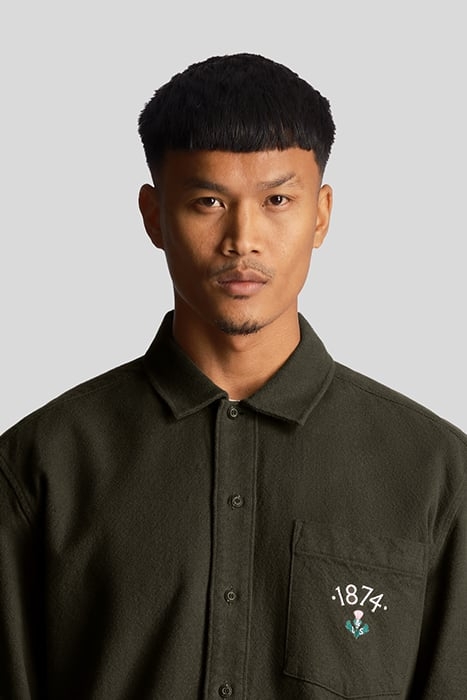 1874 BRUSHED COTTON OVERSHIRT WILTON GREEN 5