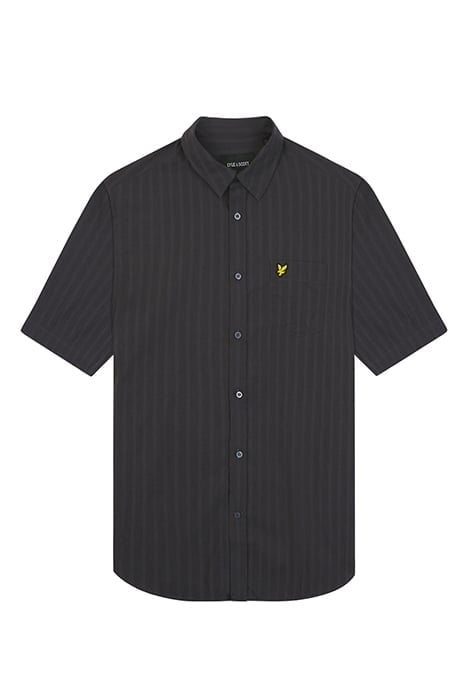 TEXTURED STRIPE SHORT SLEEVE SHIRT GUNMETAL 4