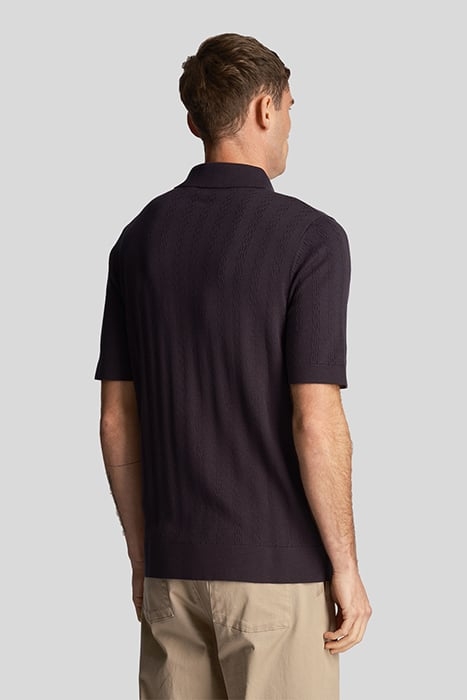 TEXTURED STRIPE POLO DARK NAVY 2